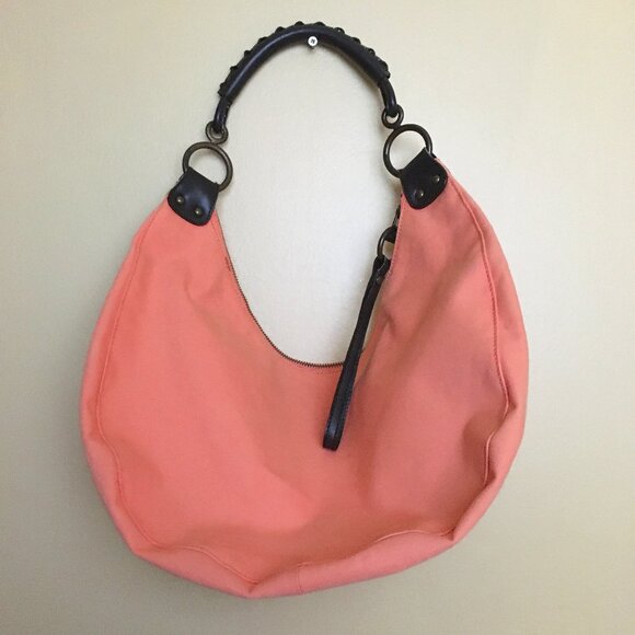 GAP Y2K Coral Pink 100% Cotton Canvas Shoulder Bag - Picture 2 of 16